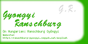 gyongyi ranschburg business card